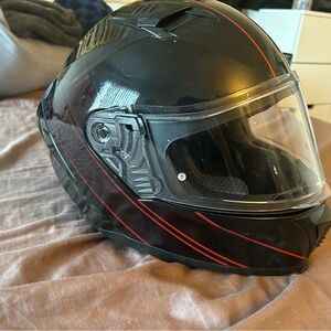 Black and Red Motorcycle Helmet